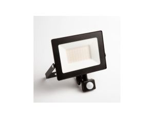 Naświetlacz led z czujnikiem ruchu PIR 50W 4500LM AC230V IP65 kąt świecenia 120 zimna biała 6500K czarny