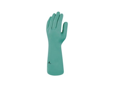 Rękawice z nitrylu flokowane dł. 40 cm gr. 050 mm kolor zielony rozmiar 8/9 MAIN VE840VE09