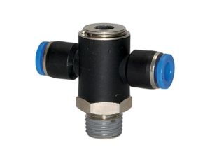 Trójnik wtykowy typu banjo gwint R1/8, pod wąż 6