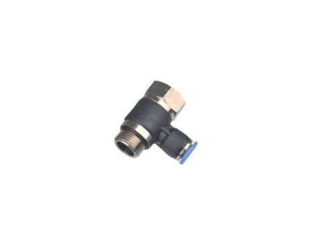 Złączka pneumatyczna wtykowa kątowa banjo G 1/2 GW/GZ do węża fi 12 mm, tworzywo sztuczne