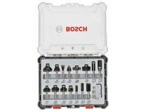 BOSCH ZESTAW FREZÓW 15szt. UCHWYT 6mm 2607017471