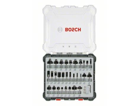 BOSCH ZESTAW FREZÓW 30szt. UCHWYT 6mm 2607017474