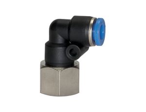 Złączka pneumatyczna wtykowa kątowa G 3/8 GW do węża fi 10 mm, tworzywo sztuczme