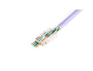 Wtyk RJ45 (8P8C) przelotowy kat.5e nieekranowany AWG 26-24 /woreczek zawiera 100szt./X-ML-5U-EZ