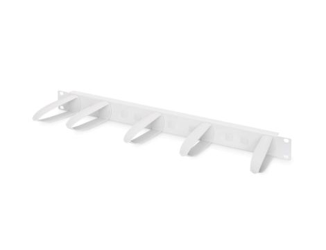 Organizator kablowy 19 1U 5x uchwyty PVC obrotowe elastyczne 31x85mm szary DN-97601-2