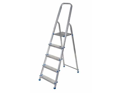 AWTOOLS DRABINA ALUMINIOWA 150kg 5 STOPNI WOLNOSTOJĄCA