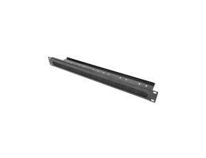 Panel szczotkowy z tacką na kable do szaf rack, 1U, 2 sztuki, czarny