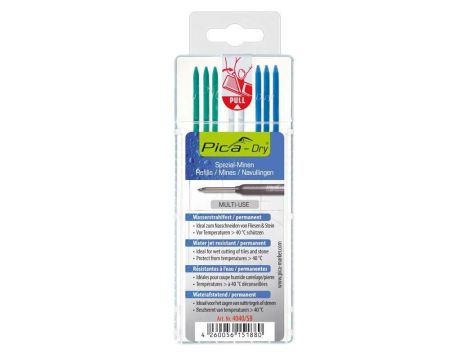 PICA WKŁADY WYMIENNE WODOODPORNE /3-NIEBIESKI/3-ZIELONY/2-BIAŁY / KARTA DO OŁÓWKA 3030