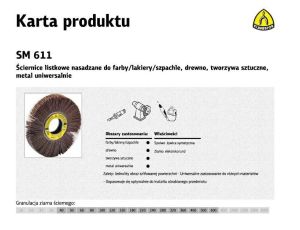 KLINGSPOR ŚCIERNICA LISTKOWA NASADZANA SM611 165mm x 25mm gr.240