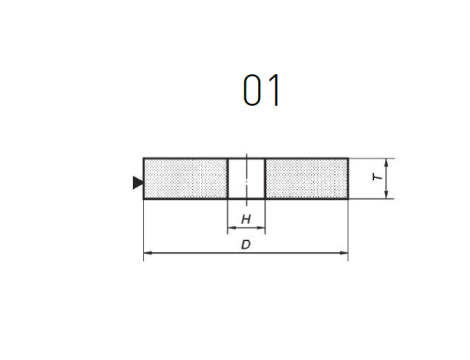 NORTON ŚCIERNICA-01 125mm x 16mm x 12,7mm 39C60J8VK. - 3