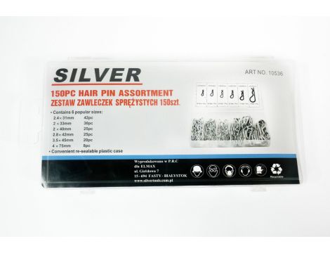ZAWLECZKI SPRĘŻYNOWE 150szt./SILVER - 2