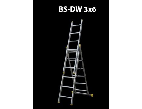 BAYERSYSTEM DRABINA ALUMINIOWA 3x 6 STOPNI