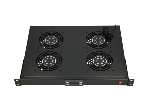 Panel wentylatorów 19, 4 wentylatory, do szaf stojących, z termostatem Extralink