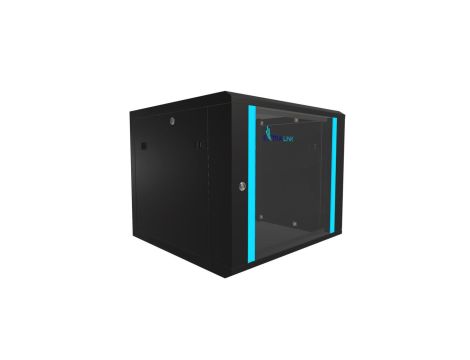 Szafa rack montowana na ścianie Extralink 9U 600x600 Czarna