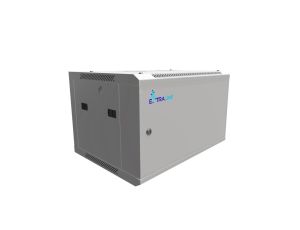 Szafa rack montowana na ścianie, drzwi blaszane pełne Extralink 6U 600x450 ASP Szara