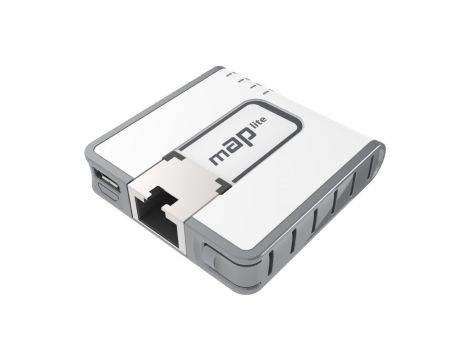 Punkt dostępowy RBmAPL-2nD, 2x2 MIMO, 2,4GHz, 1x RJ45 100Mb/s MikroTik mAP lite