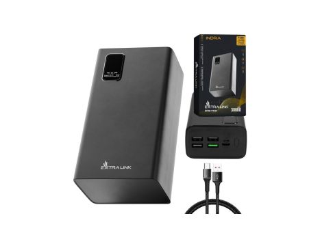 Powerbank Power bank, Fast Charging, USB-C Extralink EPB-069 30000mAh Czarny