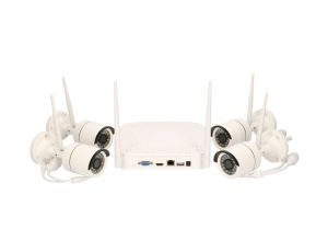 Bezprzewodowy Zestaw do Monitoringu 4CH WiFi NVR + 4x WiFi Full HD Kamera IP66 Extralink Extra-Vision V1004