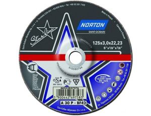 NORTON TARCZA STARLINE DO METALU 125mm x 3.0mm x 22.22mm -T42 A30P