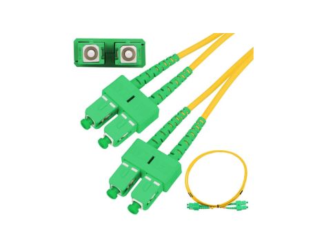 Patchcord Jednomodowy, Duplex, G652D, PVC, 3mm, 1m Extralink SC/APC-SC/APC