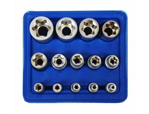 ZESTAW NASADEK TORX  14el./SILVER