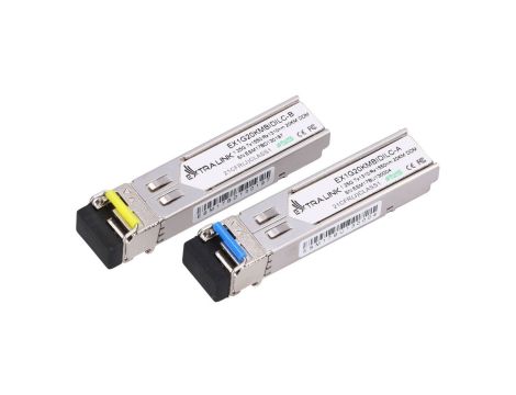 Moduł SFP WDM 1,25Gbps, 1310/1550nm, single mode, 20km, LC, DOM, para Extralink SFP 1.25G
