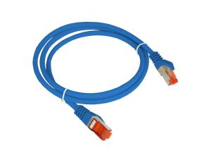 Patch-cord F/UTP kat.6 PVC 0.25m niebieski KKS6NIE0.25