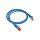 Patch-cord F/UTP kat.6 PVC 0.25m niebieski KKS6NIE0.25