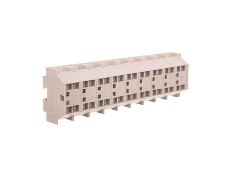 Listwa zaciskowa 4-przewod. Ex 4mm2 9-torowa jasnoszara stopki montażowe 262-289 /50szt./