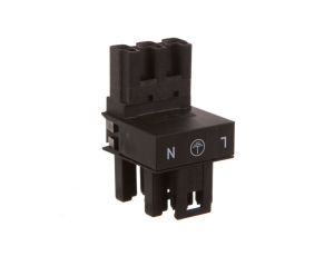 Rozgałęźnik typu h 3-torowy wtyk / gniazdo-gniazdo czarny WINSTA 770-634 /50szt./