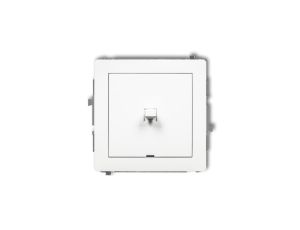 DECO Mechanizm łącznika zwiernego, jednobiegunowego w stylu amerykańskim (jeden klawisz, bez piktogramu), biały mat 25DWPUS-4.1