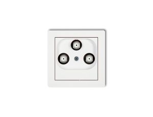 DECO Mechanizm gniazda multimedialnego 3F DATA (Vectra), biały mat 25DGMV