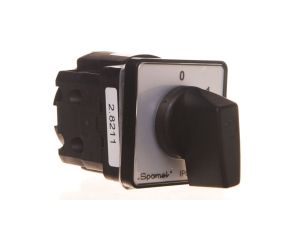 Łącznik Krzywkowy 10A Rozłącznik 0-1 (3 - biegunowy) mocowany do pulpitu czoło szare pokrętło czarne SK10G-2.8211P03