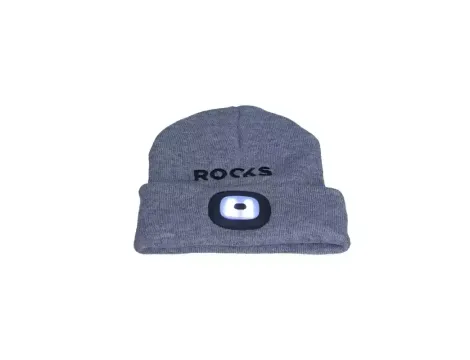 ROOKS CZAPKA SZARA Z LAMPKĄ USB 80lm