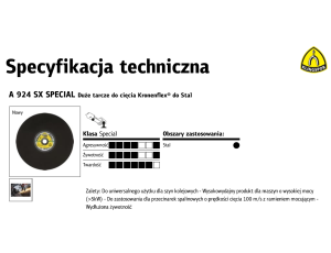 KLINGSPOR TARCZA DO CIĘCIA METALU 350mm x 4,0mm x 25,4mm A924SX Special DO SZYN KOLEJOWYCH