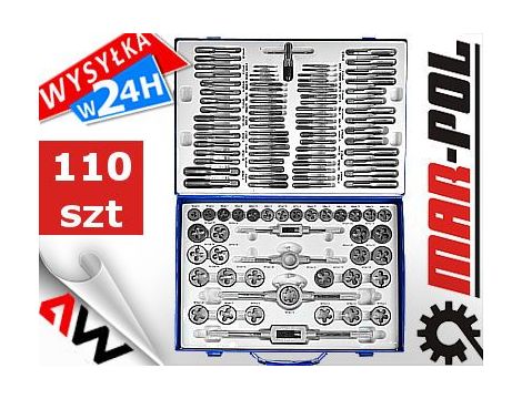 MAR-POL GWINTOWNIKI + NARZYNKI KOMPLET 110elem. - 3