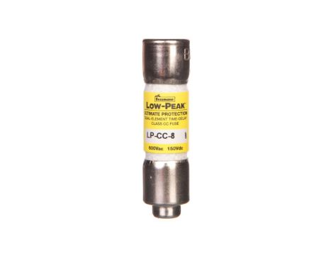 Wkładka bezpiecznikowa cylindryczna 10x38mm 8A 600V AC/150V DC, zwłoczna, klasa CC LP-CC-8 /10szt./