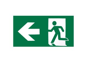 Piktogram PV24 w lewo 200x400 ISO7010 bez loga