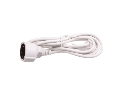 Kabel przedłużajacy (przedłużacz) 3m biały 1x230V H05VV-F 3G1,5 93087