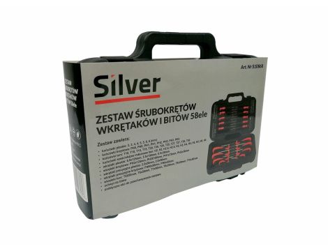 WKRĘTAKI PLUS BITY W WALIZCE 58el../SILVER - 2