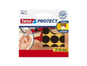 TESA PODKŁADKI FILCOWE 18mm BRĄZ 16szt.
