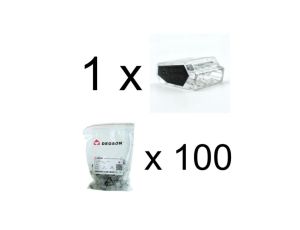 Złączka do puszek instalacyjnych 4x0.5-2.5 mm VDE DGN 1 sztuka 100 sztuk, Ilość: 100 sztuk