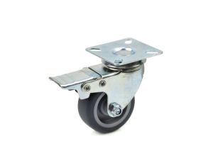 Koło obrotowe skrętne z hamulcem PP/TPR 50mm lub 75 mm, ŚREDNICA: 50 mm