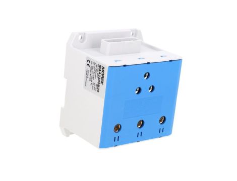 Złączka OTL300-3B niebieska3xAl/Cu95-300mm2 6x1x40 1000V AC/1500 DC Zacisk uniwersalny z wejściem na szynę elastyczną MAA3300B20