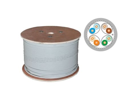 Kabel teleinformatyczny S/FTP kat.7A LSOH Dca (10Gb/s) szary ALANTEC /500m/