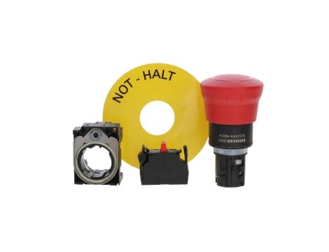 Przycisk bezpieczeństwa kpl 22mm tworzywo czerwony 1R przez obrót etykieta Not Halt IP69k SIRIUS ACT 3SU1100-1HB20-1CH0
