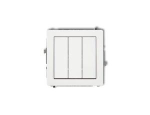 DECO Mechanizm łącznika potrójnego, biały mat 25DWP-7