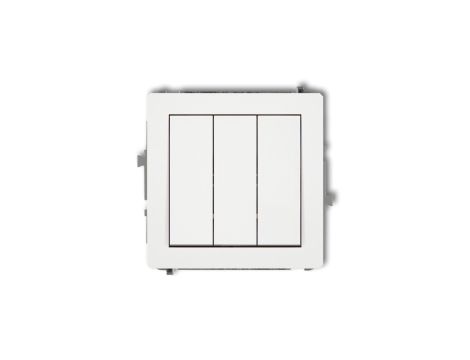 DECO Mechanizm łącznika potrójnego, biały mat 25DWP-7