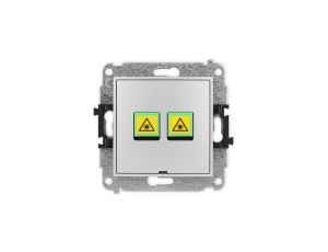 ICON Mechanizm gniazda światłowodowego/optycznego podwójnego, bez pola opisowego srebrny metalik 7IGOPBO-2