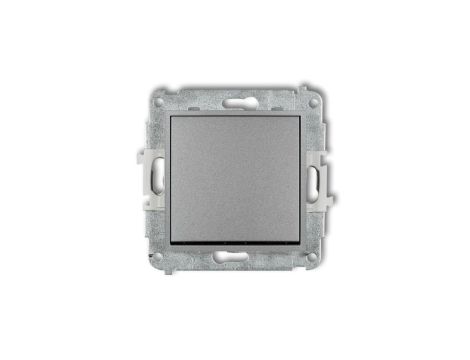ICON Mechanizm łącznika zwiernego, jednobiegunowego (jeden klawisz bez piktogramu) srebrny metalik 7IWP-4.1